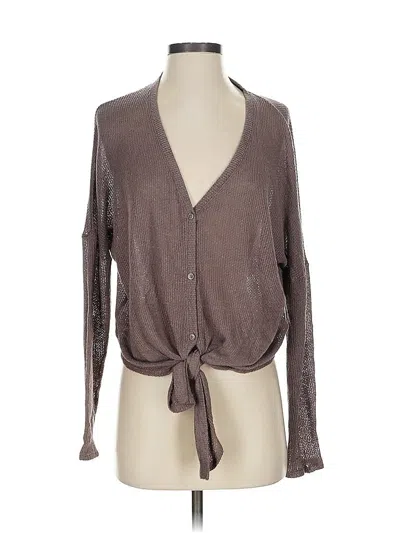 Pre-owned The Group By Babaton Cardigan Sweater In Brown