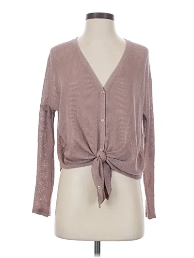 Pre-owned The Group By Babaton Cardigan Sweater In Brown