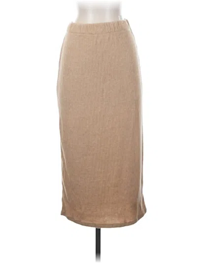 Pre-owned The Group By Babaton Casual Skirt In Tan