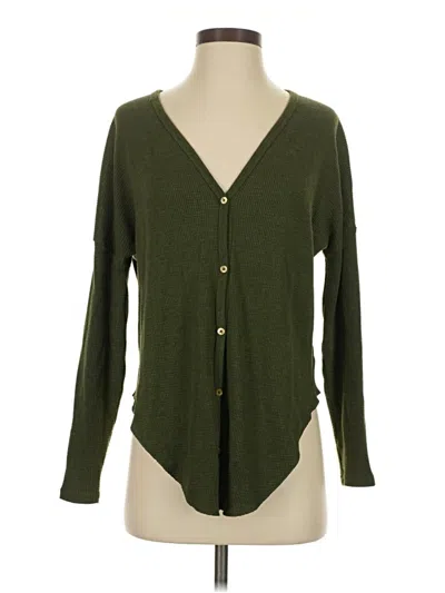 Pre-owned The Group By Babaton Long Sleeve Blouse In Green