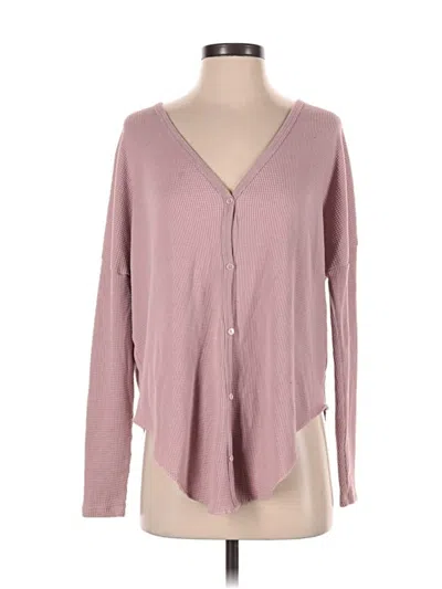 Pre-owned The Group By Babaton Long Sleeve Henley Shirt In Pink