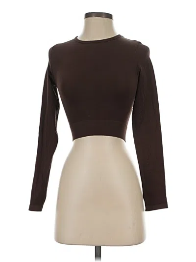 Pre-owned The Group By Babaton Long Sleeve Turtleneck In Brown