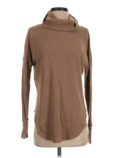 Pre-owned The Group By Babaton Long Sleeve Turtleneck In Brown