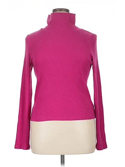 Pre-owned The Group By Babaton Long Sleeve Turtleneck In Pink