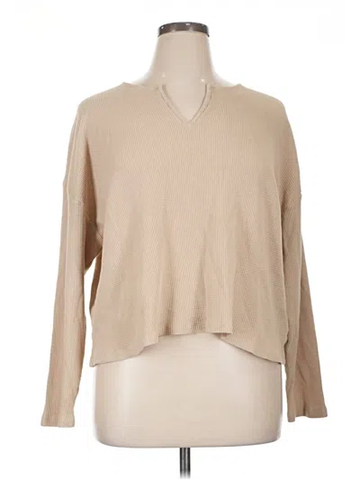Pre-owned The Group By Babaton Pullover Sweater In Tan