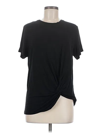 Pre-owned The Group By Babaton Short Sleeve Top Black Crew Neck Tops