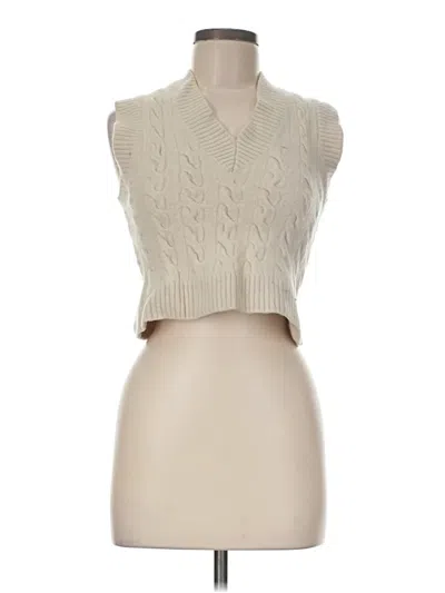 Pre-owned The Group By Babaton Sleeveless Blouse In Ivory