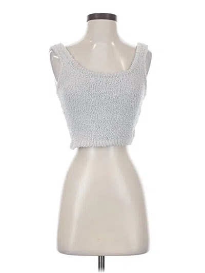 Pre-owned The Group By Babaton Sleeveless Top Silver Sweetheart Neckline Tops