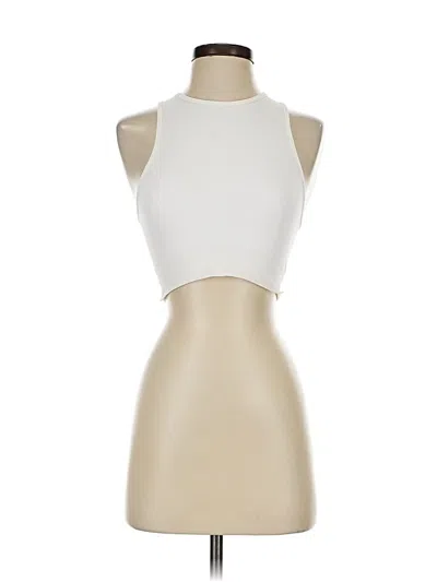 Pre-owned The Group By Babaton Tank Top Ivory Halter Neckline Tops In White