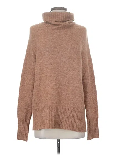 Pre-owned The Group By Babaton Turtleneck Sweater In Brown