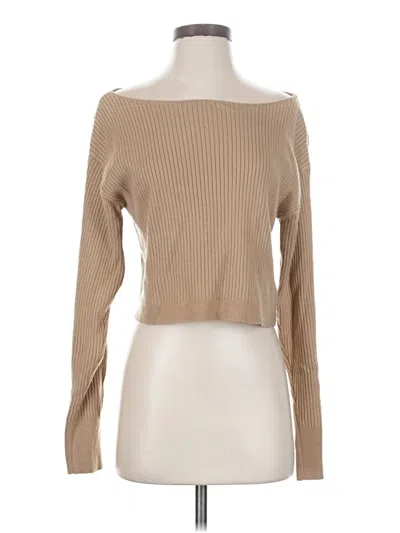 Pre-owned The Group By Babaton Turtleneck Sweater In Brown