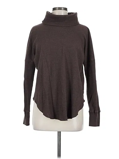 Pre-owned The Group By Babaton Turtleneck Sweater In Brown