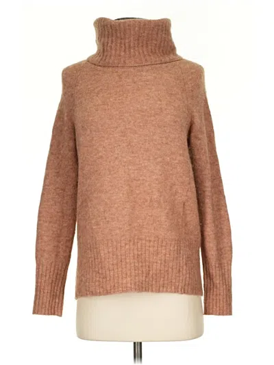 Pre-owned The Group By Babaton Turtleneck Sweater In Brown