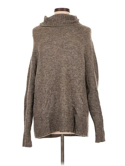 Pre-owned The Group By Babaton Turtleneck Sweater In Brown