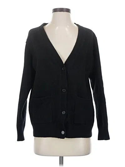 Pre-owned The Group By Babaton Wool Cardigan Sweater In Black