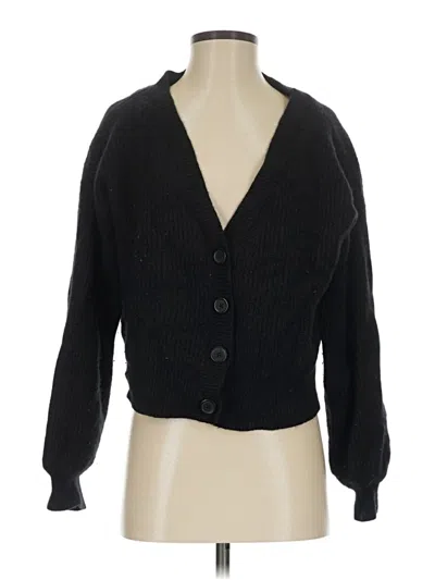 Pre-owned The Group By Babaton Wool Cardigan Sweater In Black