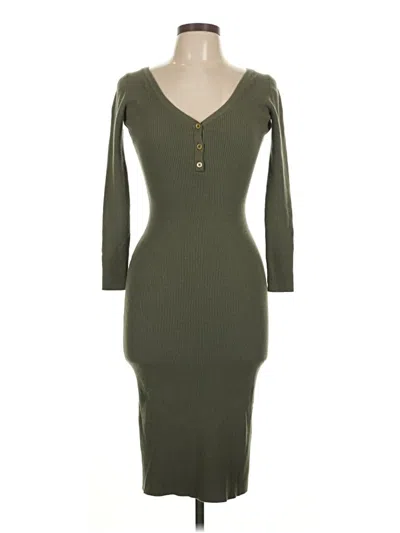 Pre-owned The Group By Babaton Wool Dress In Green