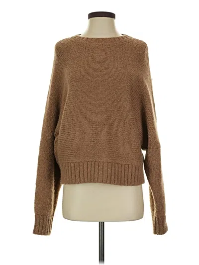 Pre-owned The Group By Babaton Wool Pullover Sweater In Brown