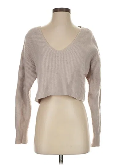 Pre-owned The Group By Babaton Wool Pullover Sweater In Tan
