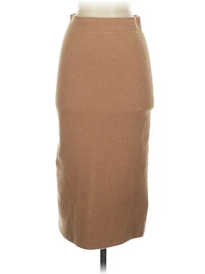 Pre-owned The Group By Babaton Wool Skirt In Brown
