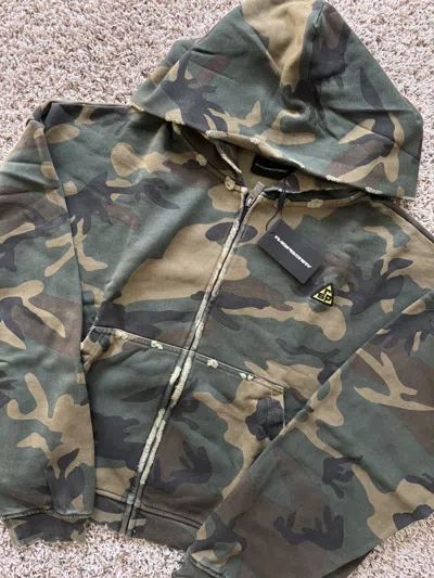 Pre-owned The Gv Gallery Camo Bunker Zip Up Raspberry Hills In Brown