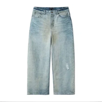 Pre-owned The Gv Gallery Hidden Season Dirty Baggy Denim In Blue