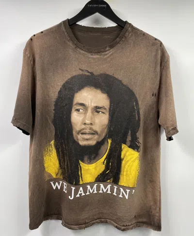 Pre-owned The Gv Gallery Raspberry Hills Bob Marley Brown T-shirt