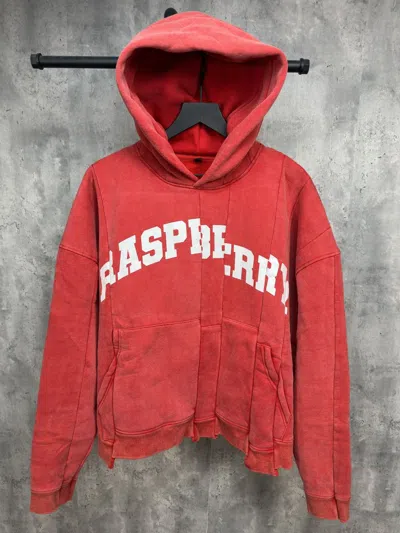 Pre-owned The Gv Gallery X Vintage The Gv Gallery “ Spliced ” Hoodie Large In Red