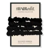 The Hair Edit Black Ruched Ribbon Scrunchies In Black