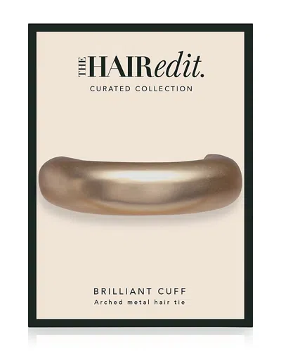 The Hair Edit Brilliant Cuff Arched Metal Hair Tie In Gold