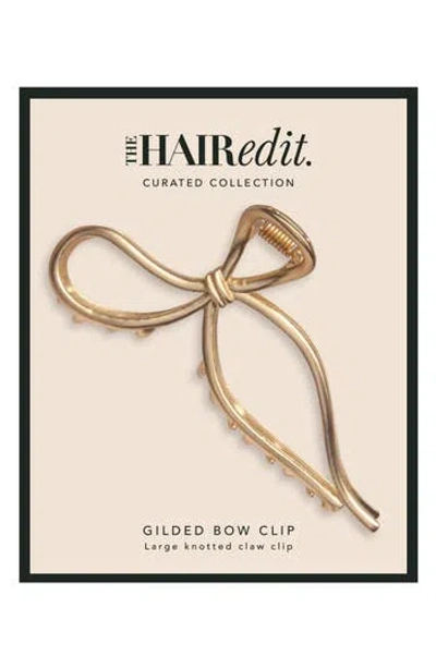 The Hair Edit Gilded Bow Claw Clip In Transparent