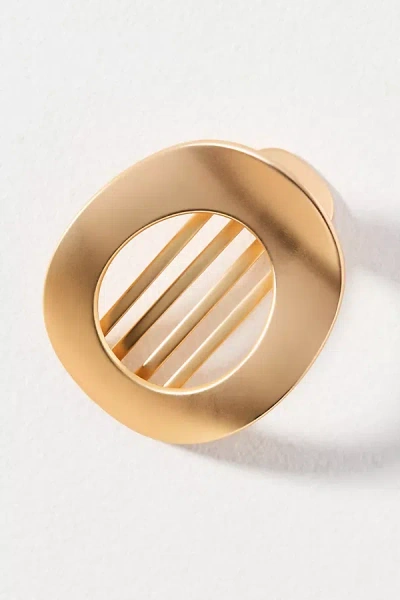 The Hair Edit Gilded Ellipse Flat Lay Claw Clip In Gold