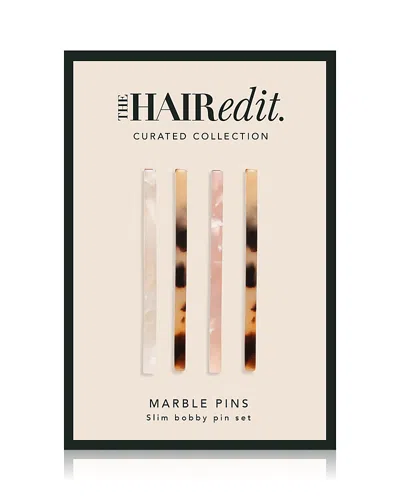 The Hair Edit Marble Pins, Pack Of 4 In Multi