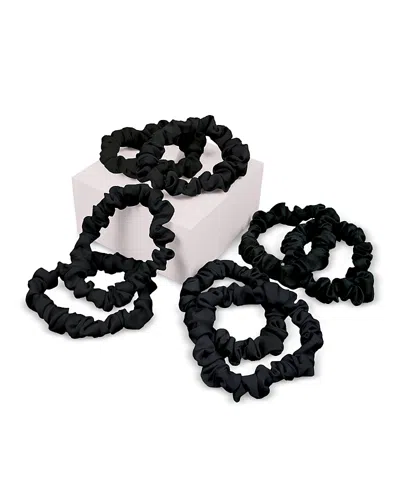 The Hair Edit Ruched Ribbon Scrunchie, Pack Of 8 In Blue