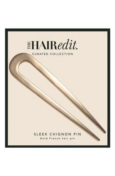The Hair Edit Sleek Chignon Hair Pin In Gold