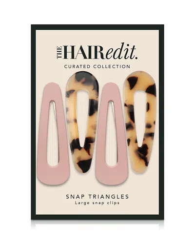 The Hair Edit Snap Triangles, Pack Of 4 In Multi