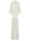 The Handloom Voyage Set - White Stripes In White