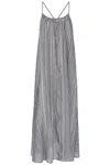 The Handloom Women's Blue Canggu Maxi Dress - Navy With Stripes In Blue