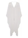 The Handloom Women's Bodrum Ties Kaftan - White In White