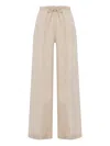 The Handloom Women's Neutrals Lucid Flow Tie Pants - Sand