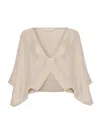 The Handloom Women's Neutrals Lucid Knot Top - Sand