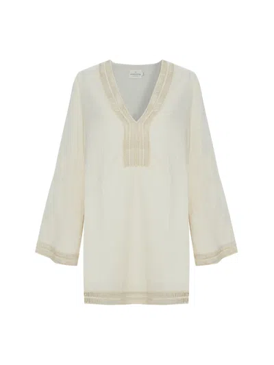 The Handloom Women's Neutrals Positano Dress - Natural