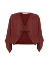 The Handloom Women's Red Lucid Knot Top - Burgundy In Red
