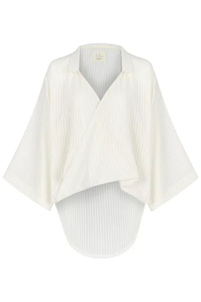 The Handloom Women's Sade Top - White Stripes