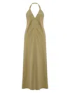 The Handloom Women's Zoe Maxi Dress - Khaki Green In Green