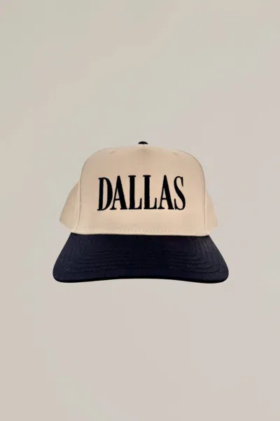 The Happiest Dallas Canvas Trucker Hat In Navy
