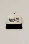 The Happiest Delusional & Perfect Canvas Trucker Hat In Natural In White