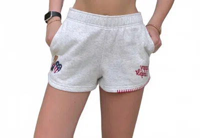 The Happy Camp3r All American Core Short In Heather Grey In Gray