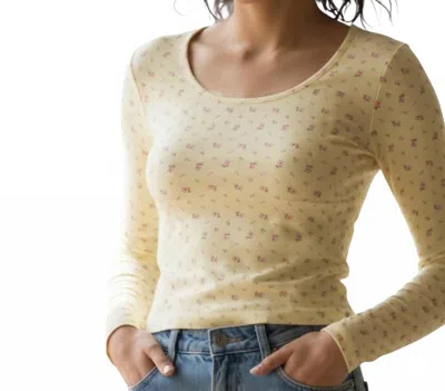 The Happy Camp3r Aria Active Long Sleeve Top In Vintage Flower In Multi