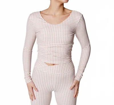 The Happy Camp3r Gingham Girlie Flare Leggings In White In Black